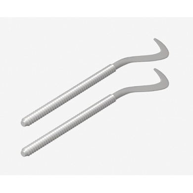 Комплект плоских кронштейнов с дюбелями 7,2x170 мм, серебристые