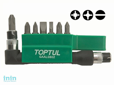 Набор бит 1/4" 30мм 8шт. TOPTUL (GAAL0802)