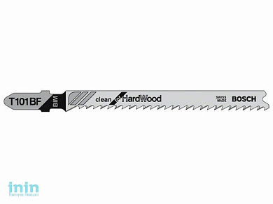Пилка лобз. по дереву/ламинату T101BF (1 шт.) BOSCH (пропил прямой, тонкий, для точного реза, в т.ч. в твердой древисине)