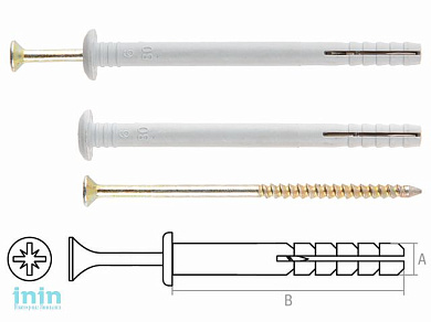Дюбель-гвоздь 6х40 мм полипропилен гриб (10 шт в зип-локе) STARFIX