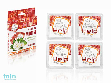 Саше от моли с ароматом жасмина, 4 шт., HELP