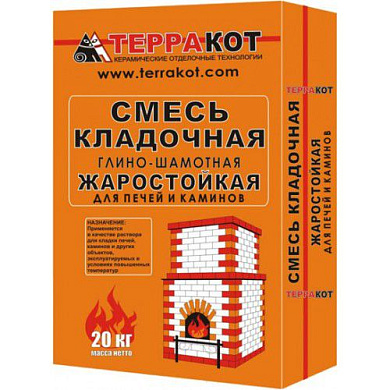 Смесь кладочная глино-шамотная, 20кг