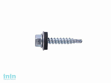 Саморез кровельный 4.8х38 мм цинк, шайба с прокл., PT3 (4500 шт в коробе) STARFIX (по металлу)