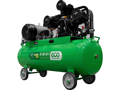 Компрессор ECO AE-1005-2 ременной (580 л/мин, 8 атм, ременной, масляный, ресив. 100 л, 380 В, 3.00 кВт)