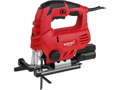 Лобзик электрический WORTEX LX JS 8008 E в кор. 800 Вт, 500-3350 ход/мин, пропил до 80 мм, алюм.под. (маятник.ход, сдув опилок, рег.об., бзп патрон, алюминиевая литая подошва)
