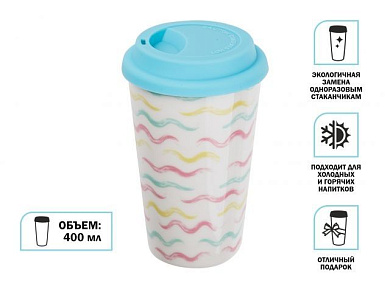 Кружка керамическая, 400 мл, Волны, PERFECTO LINEA (30-540130)