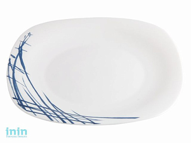 Тарелка обеденная стеклокерамическая, 278 мм, квадратная, серия BELLADONNA (Красотка), DIVA LA OPALA (Quadra Collection)