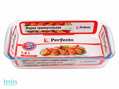 Форма из жаропрочного стекла, 1.6 л, прямоугольная, 295х181х51 мм, PERFECTO LINEA