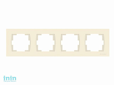 Рамка 4-ая горизонтальная кремовая, RITA, MUTLUSAN