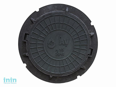 Люк садовый А15 (15 кН) черный, AV Engineering