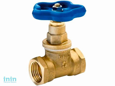 Кран вентильный 3/4" вн.-вн. PN1,6 МПа, 15Б3р, Цветлит (Температура теплоносителя  до 70°С)