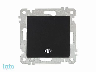 Выключатель промежуточный многопозиционный (скрытый, без рамки, пруж. зажим) черный, RITA, MUTLUSAN (10 A, 250 V, IP 20 перекрестный  (промежуточный))