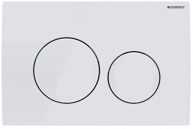 Смывная клавиша Delta20, пластик, для двойного смыва, белый глянец