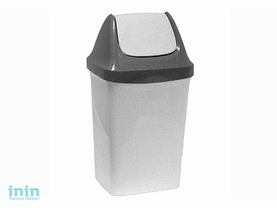 Контейнер для мусора СВИНГ 9л (мраморный) (IDEA)