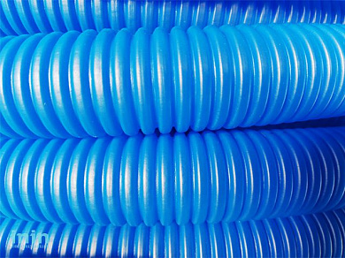Трубка защитная гофрированная 23мм бухта 50м синяя (для 16 трубы) (Пешель для 16 трубы) (AV Engineering)