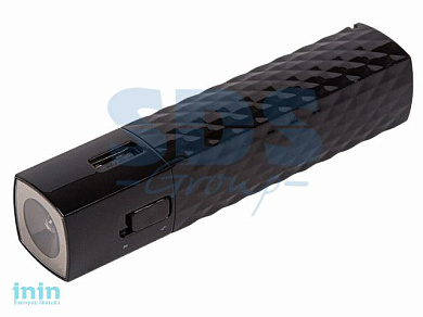 Устройство зарядное портативное Power Bank 2000  mAh c фонариком USB черное PROCONNECT