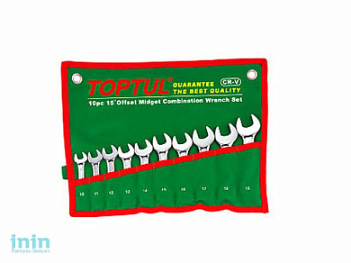 Набор ключей комбинир. 10-19мм 10шт TOPTUL (GAAA1001)