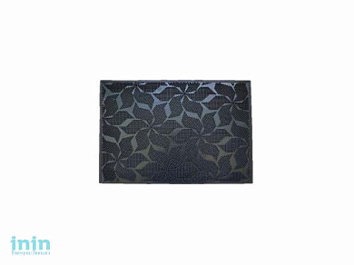 Коврик придверный 55х41 см, черный, TM YPgroup (Размер 55х41 см. Материал: вулканизированная непористая резина.)