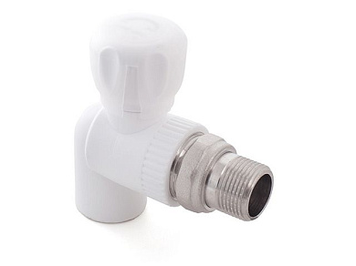 Кран шаровый ПП для радиатора 25х3/4" угловой РосТурПласт