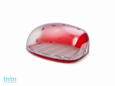 Хлебница Berossi (Беросси), красный полупрозрачный, BEROSSI (Изделие из пластмассы. Размер 300 х 363 х 170 мм)