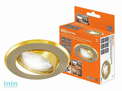 Светильник встраиваемый поворотный СВ 02-03 MR16 50Вт G5.3 мат. никель/золото TDM