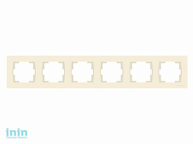 Рамка 6-ая горизонтальная кремовая, RITA, MUTLUSAN