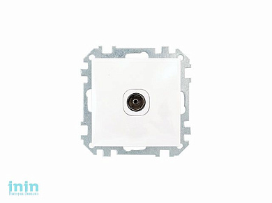 Розетка 1-ая телевизионная (скрытая) белая, Стиль, Bylectrica (Розетка телевизионная скрытой установки Гарантийный срок:24 месяца)