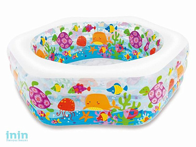 Надувной детский бассейн Океанский риф, 191х178х61 см, INTEX (от 6 лет)