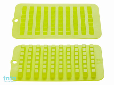 Форма для льда, силиконовая, кубики, 22.5 х 11 х 1.5 см, зеленая, PERFECTO LINEA (Супер цена!)