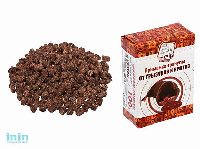 Приманка для уничтожения кротов (гранулы), 100 г,  HELP (в коробке)