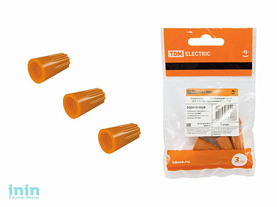 Зажим соединительный изолирующий СИЗ-3 5,5 мм2 оранжевый (5 шт) TDM (Покупай выгодней  по цене-  арт  SQ0519-0008  - 50 шт уп)