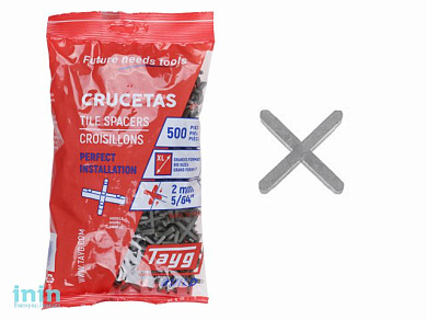 Крестики д/кафеля 2мм 500шт Tayg