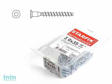 Конфирмат 7.0х70 мм с внутр. шестигр. (30 шт в пласт. конт.) STARFIX