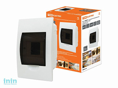 Бокс ЩРВ-П-4модуля встраиваемый пластик IP41 TDM