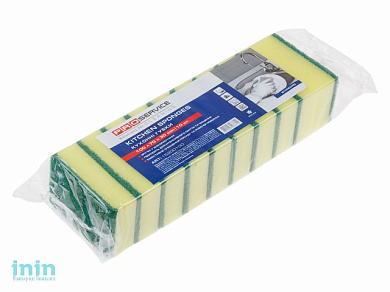 Губки кухонные Standard, 10 шт., 100х70х30 мм, PROservice (для проф. использования в промышл. объетах и объектах с высокими требованиями к качеству ма