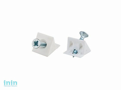 Фиксатор задней стенки с саморезом, белый STARFIX