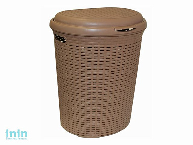 Корзина для белья РОТАНГ 50л (бежевый) (IDEA)