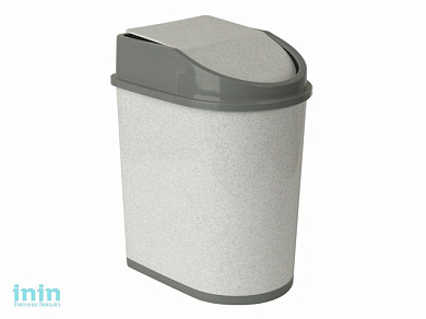 Контейнер для мусора 8л (мраморный) (IDEA)