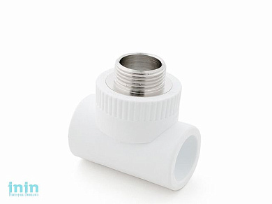 Тройник ПП комбинированный с наруж.рез. 25х3/4" РосТурПласт