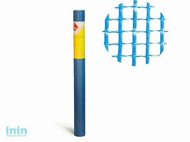 Стеклосетка штукатурная 5х5, 1мх10м, синяя, Mini (LIHTAR)