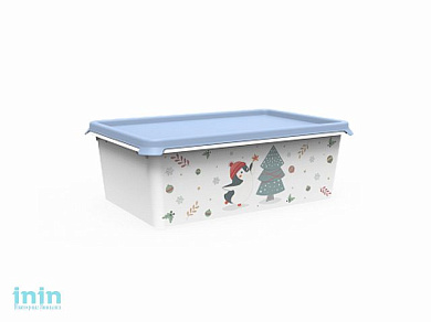 Емкость Christmas 4 л, васильковый, BEROSSI (Изд. из пластм. Размер 301 * 201 * 105 мм)