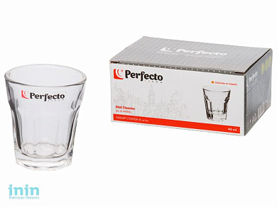 Набор стопок, 6 шт., 40 мл, серия Шот Классико, PERFECTO LINEA
