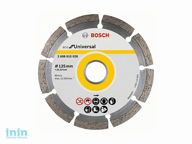 Алмазный круг 125х22 мм универс. сегмент. ECO UNIVERSAL BOSCH (сухая резка)
