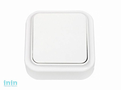 Выключатель 1 клав. (открытый, 6А) белый, Пралеска, Bylectrica (одноклавишный открытой установки  задн.крышка Гарантийный срок:24 месяца)