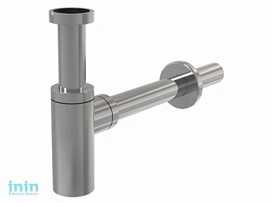 Сифон для умывальника D32 DESIGN, цельнометаллический, круглый Alcaplast (Сифон для умывальника D32, латунный с хромированным покрытием)