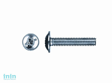 Винт М4х30 мм для мебельной фурнитуры, цинк, кл.пр. 5.8, DIN 967 (25 шт в зип-локе) STARFIX