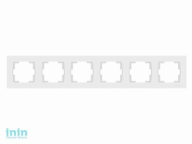 Рамка 6-ая горизонтальная белая, RITA, MUTLUSAN