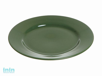 Тарелка обеденная керамическая, 241 мм, круглая, серия Лапсеки, зеленая, PERFECTO LINEA (Супер цена!)