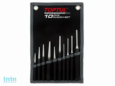 Набор выколоток 10шт на полотне TOPTUL (GPAQ1001)