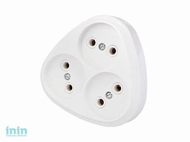 Разветвитель 3-местный (б/з, 16А, 250В) BYLECTRICA (Гарантийный срок:24 месяца)